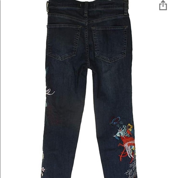 Free People Bird Embroidered Skinny Jeans - Picture 4 of 5